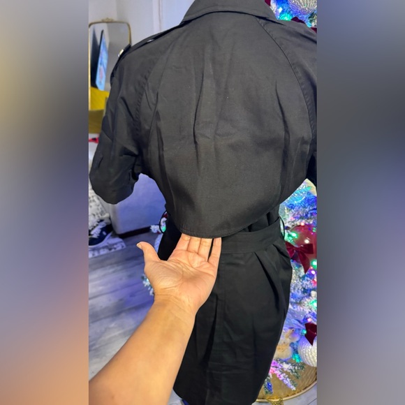 Ladies Waist Belt Blazer Double Breasted Casual Pockets Female Mini Suits Dress - Picture 10 of 14